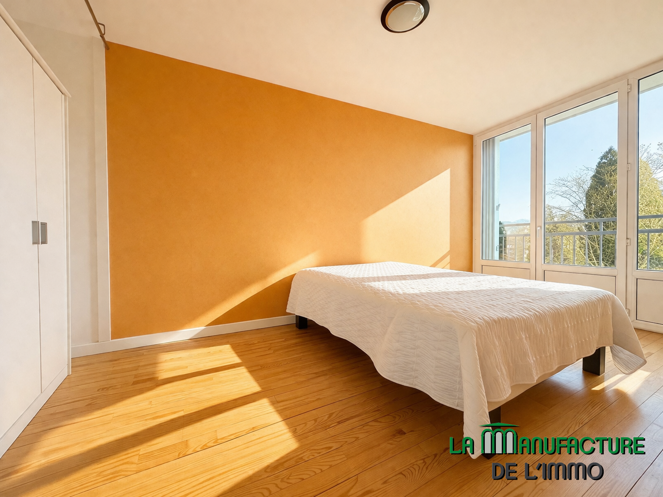 Chambre 1 avec placard et balcon