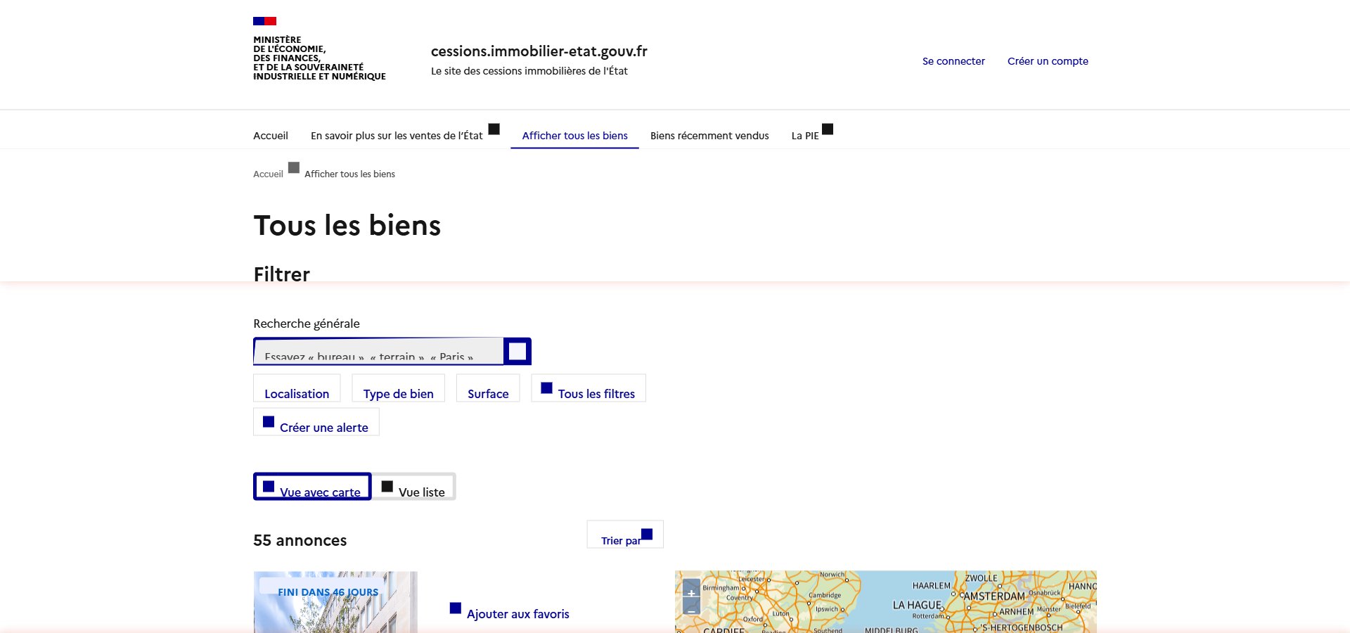 Annonces sur le site des cessions de l'État : ancienne maison d'arrêt de Caen, immeubles de bureaux
