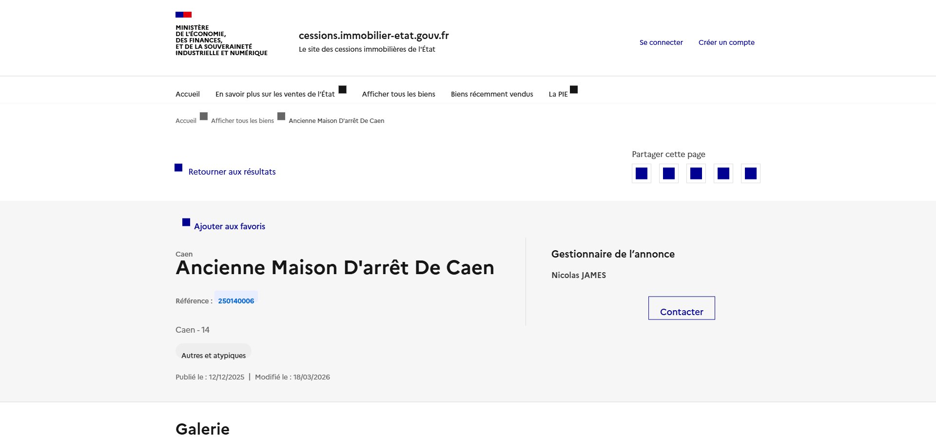 Fiche détaillée de l'ancienne maison d'arrêt de Caen, vue aérienne