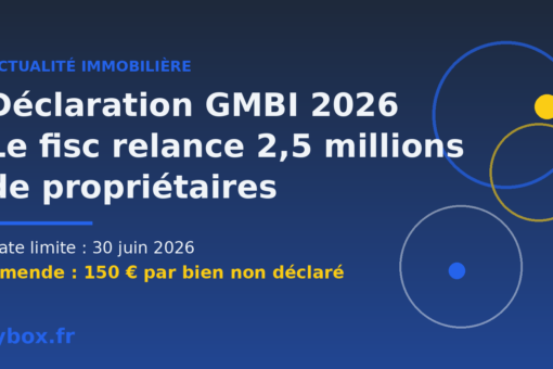 Déclaration GMBI 2026 : pourquoi le fisc relance 2,5 millions de propriétaires