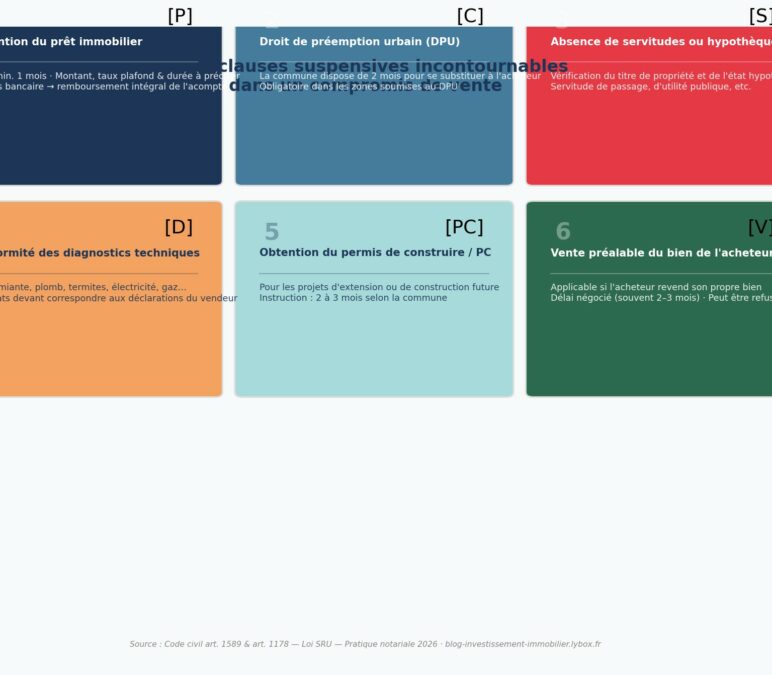 Les clauses suspensives à ne pas oublier chez le notaire
