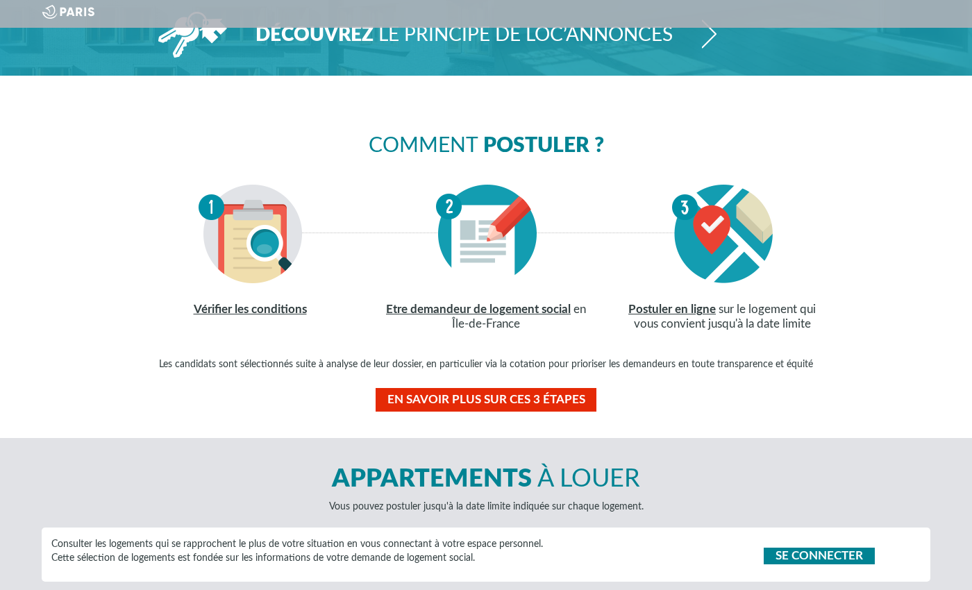 Les 3 étapes officielles pour postuler sur LOC'annonces affichées sur la plateforme