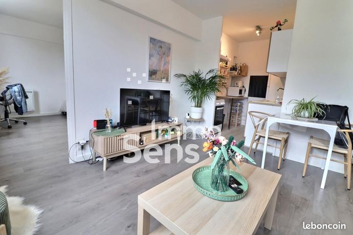 Pièce de vie T2 Lille Vauban cuisine ouverte